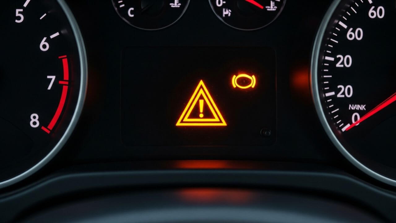 exclamation mark on car