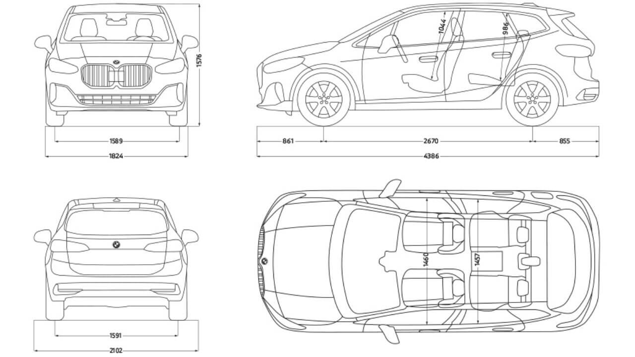 2018 BMW 2 Series Active Tourer Dimensions Disabled