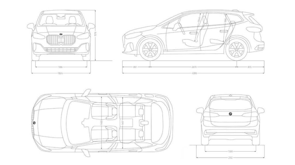 2018 BMW 2 Series Active Tourer Dimensions Disabled